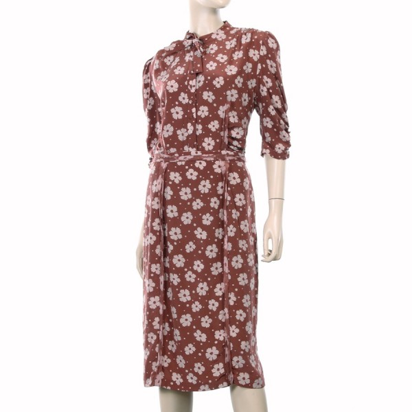 Bottega Veneta Marguerite Tea Length Silk Dress