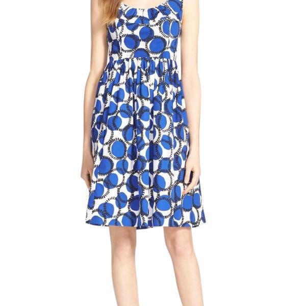 Kate Spade New York Stamped Dots Fit and Flare Dress