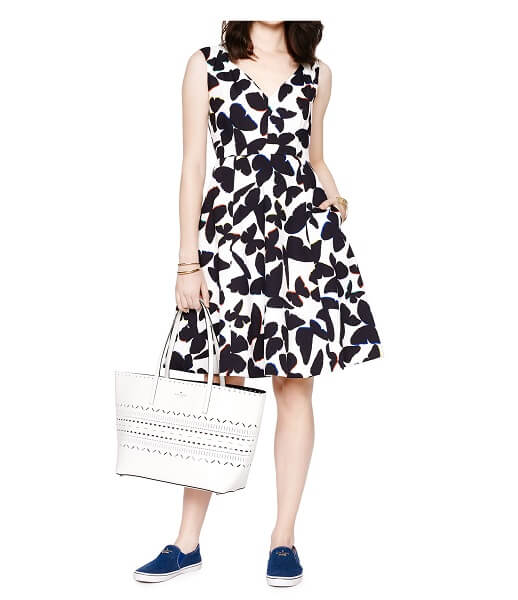 Kate Spade New York Butterfly Fit and Flare Dress