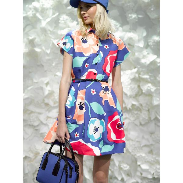 Kate Spade New York SS15 Belted Floral Print Dress