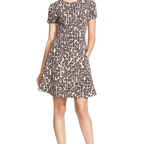 Kate Spade Autumn Leopard Fit and Flare Dress