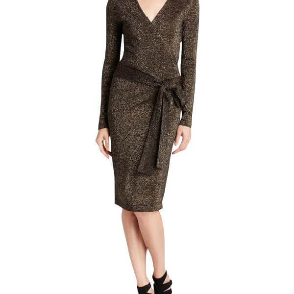 Diane von Furstenberg Wool Blend Wrap Dress