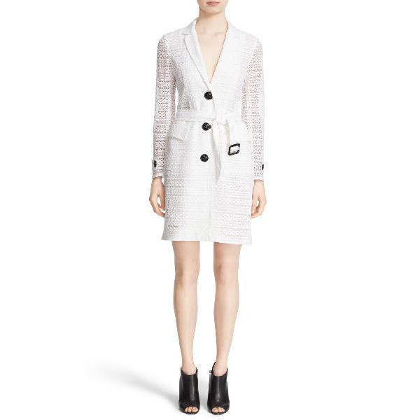 Burberry London Rookwood Crocheted Lace Trenchcoat