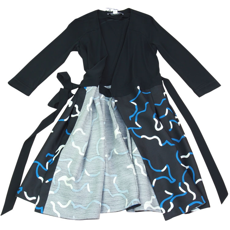 Diane von Furstenberg Jewel Silk Combo Wrap Dress