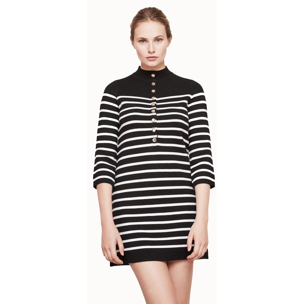 Maje Risque Striped Knit Dress | evaChic