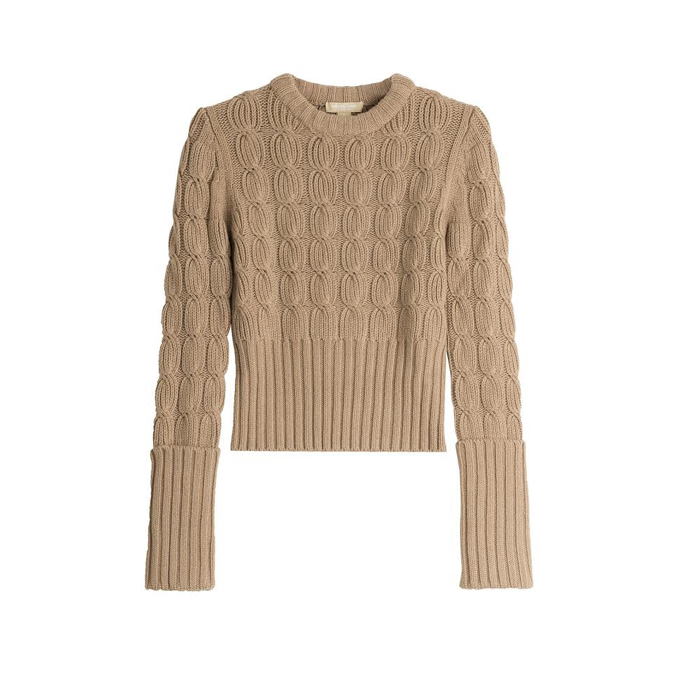 30% extra off] Michael Kors Collection Cable-Knit Merino Wool ...