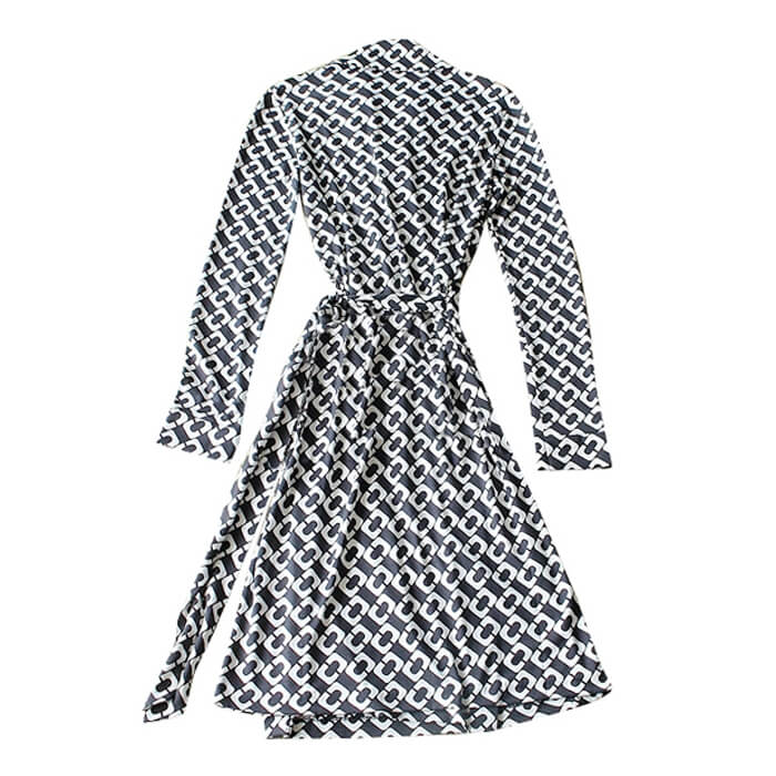 Diane von Furstenberg New Jeanne Two Chain Link Wrap Dress – evaChic