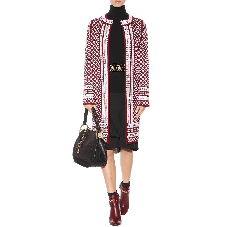Tory Burch Knitted Wool-Blend Coat