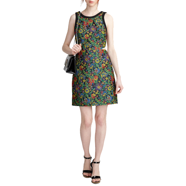 3.1 Phillip Lim Floral Cloque Cut-Out Dress | evaChic