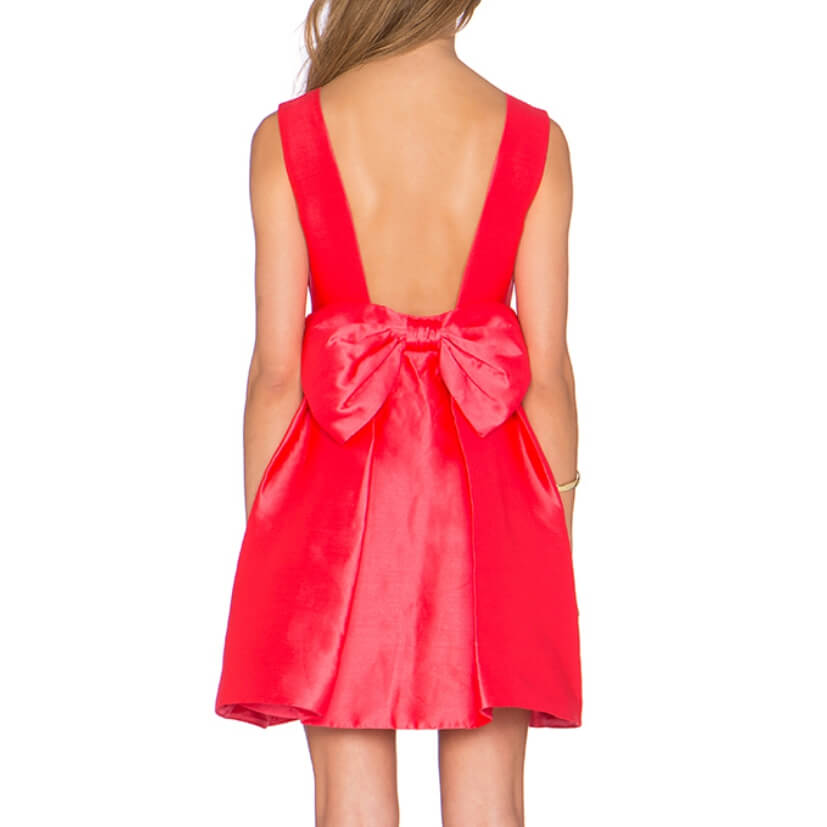Kate Spade Bow-Embellished Open Back Mini Dress – evaChic