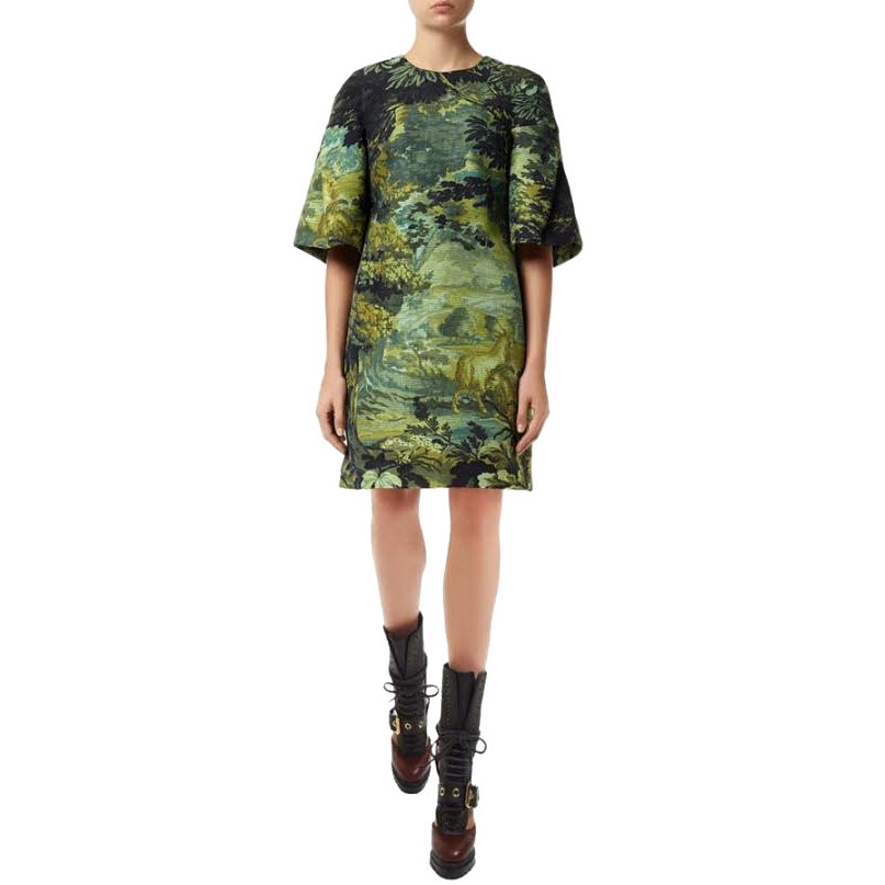 Burberry Forest Tapestry Print Dress