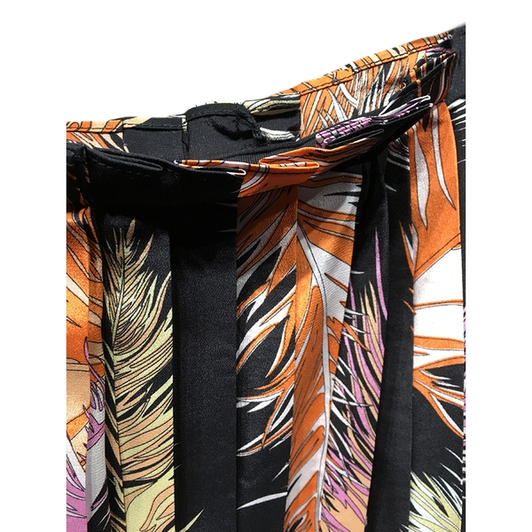 Emilio Pucci Feather Print Pleated Skirt