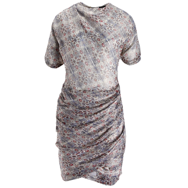Isabel Marant Liz Draped Printed Mini Dress – evaChic