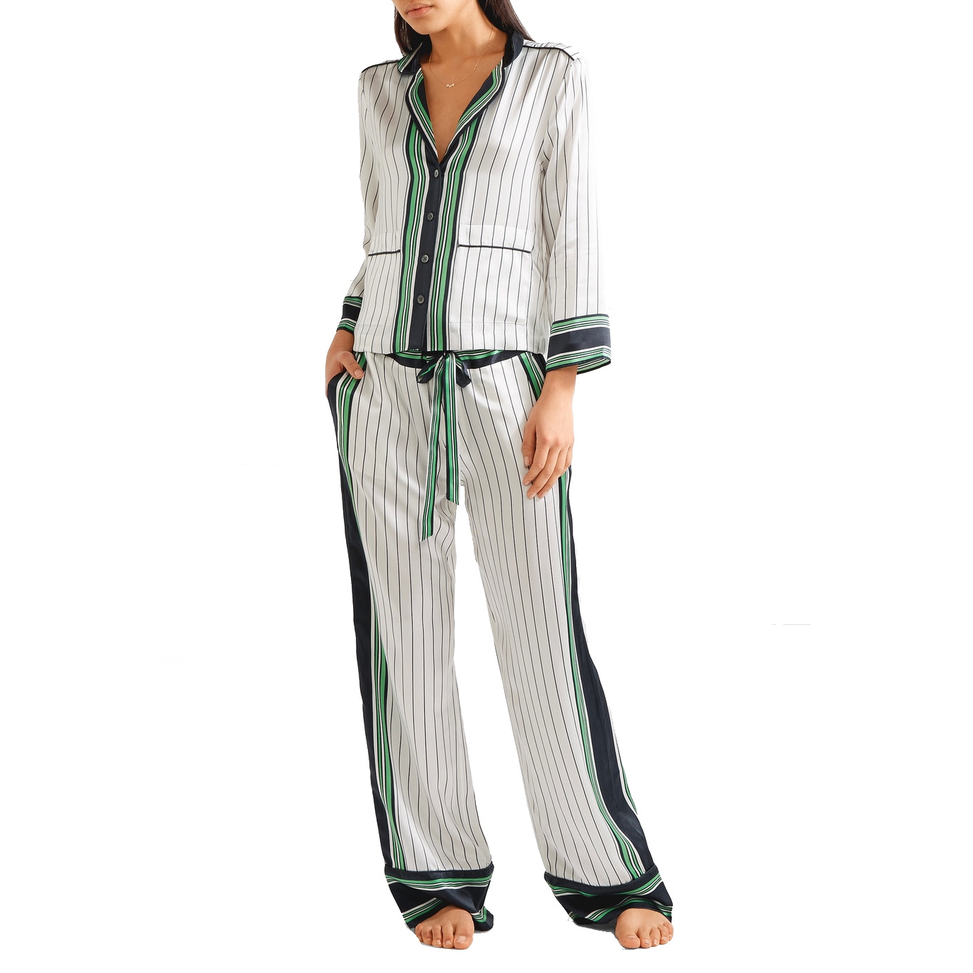 Kate Moss for Equipment Lake Silk Pajama Set