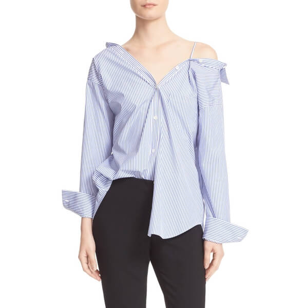 Theory Tamalee Off-the-Shoulder Shirt