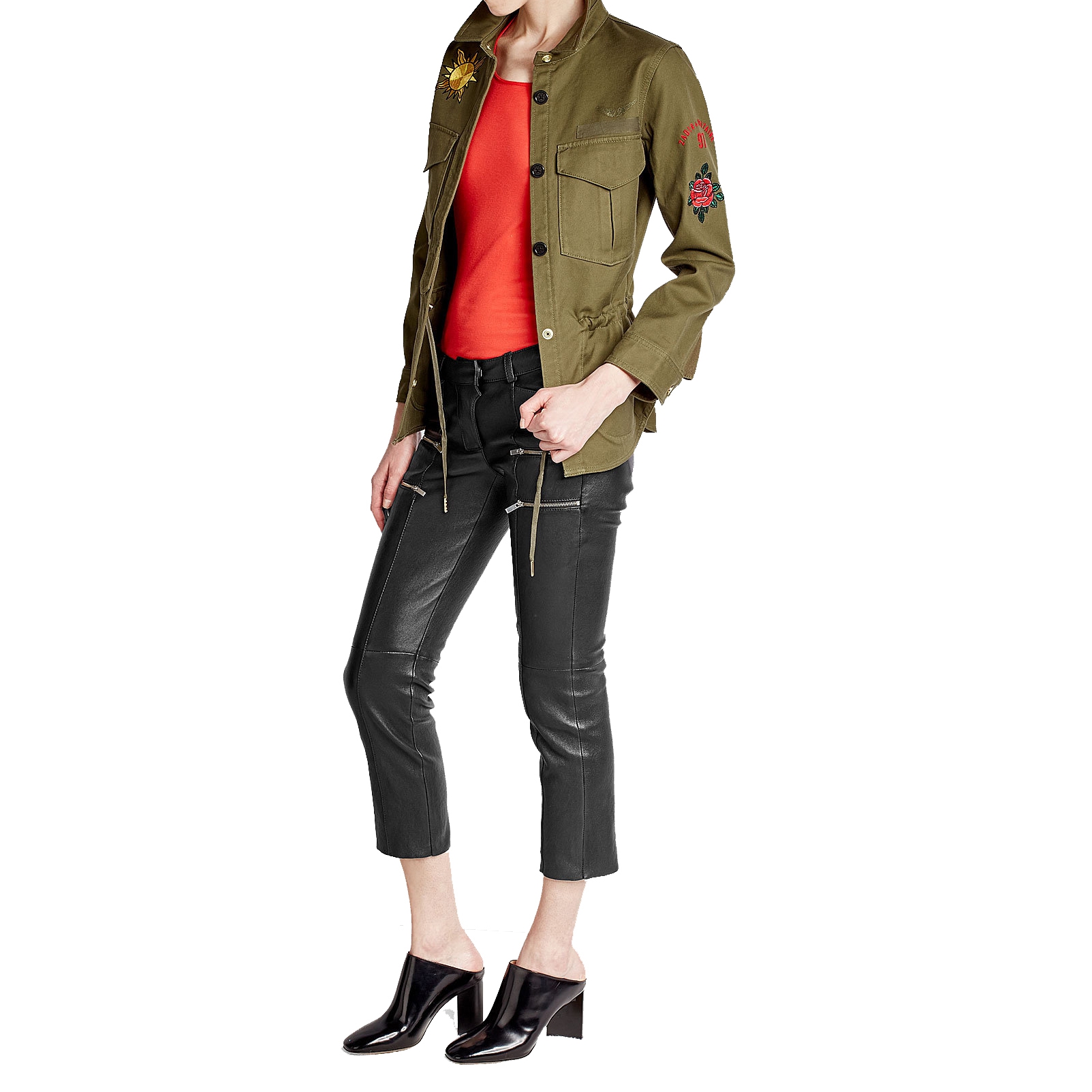 Zadig & Voltaire Embroidered Cotton Military Shirt