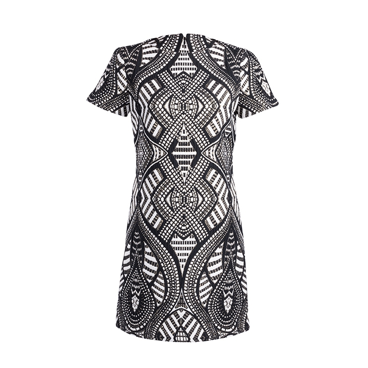 Alice+Olivia Geometric Pattern Mini Dress – evaChic