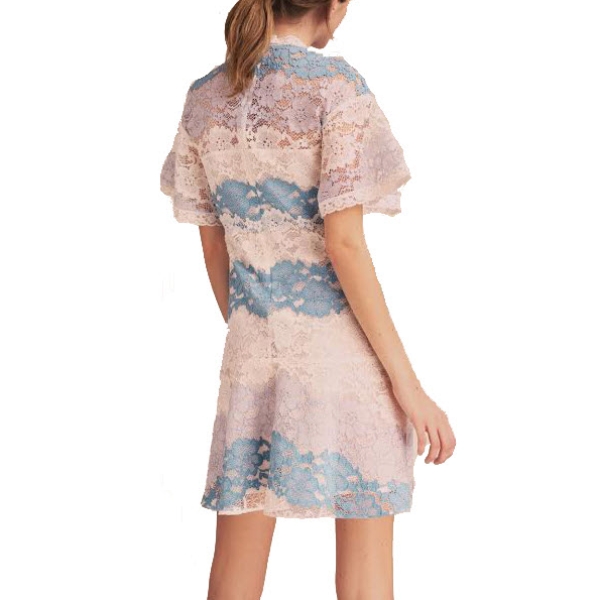 Burberry Flutter Sleeve Floral Lace Dress – evaChic