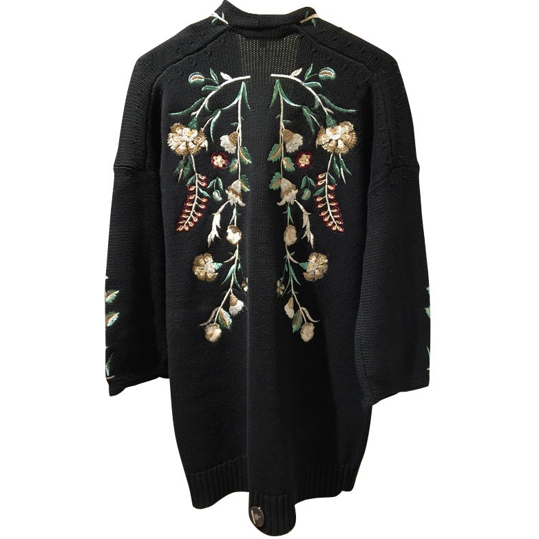Maje Mirodi Embroidered Floral Cardigan – evaChic