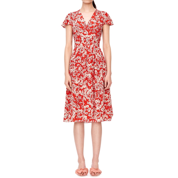 Rebecca Taylor Cherry Blossom Short-Sleeve Dress