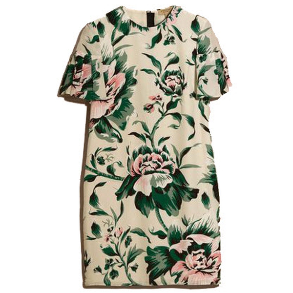 Burberry Peony Print Ruffle Sleeve Mini Dress – evaChic