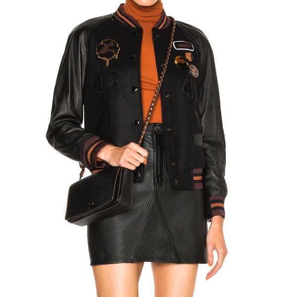Coach 1941 Classic Leather Sleeve Varsity Jacket – evaChic