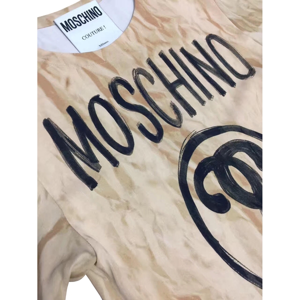 Moschino Printed Logo Paper Bag T-shirt Dress – evaChic