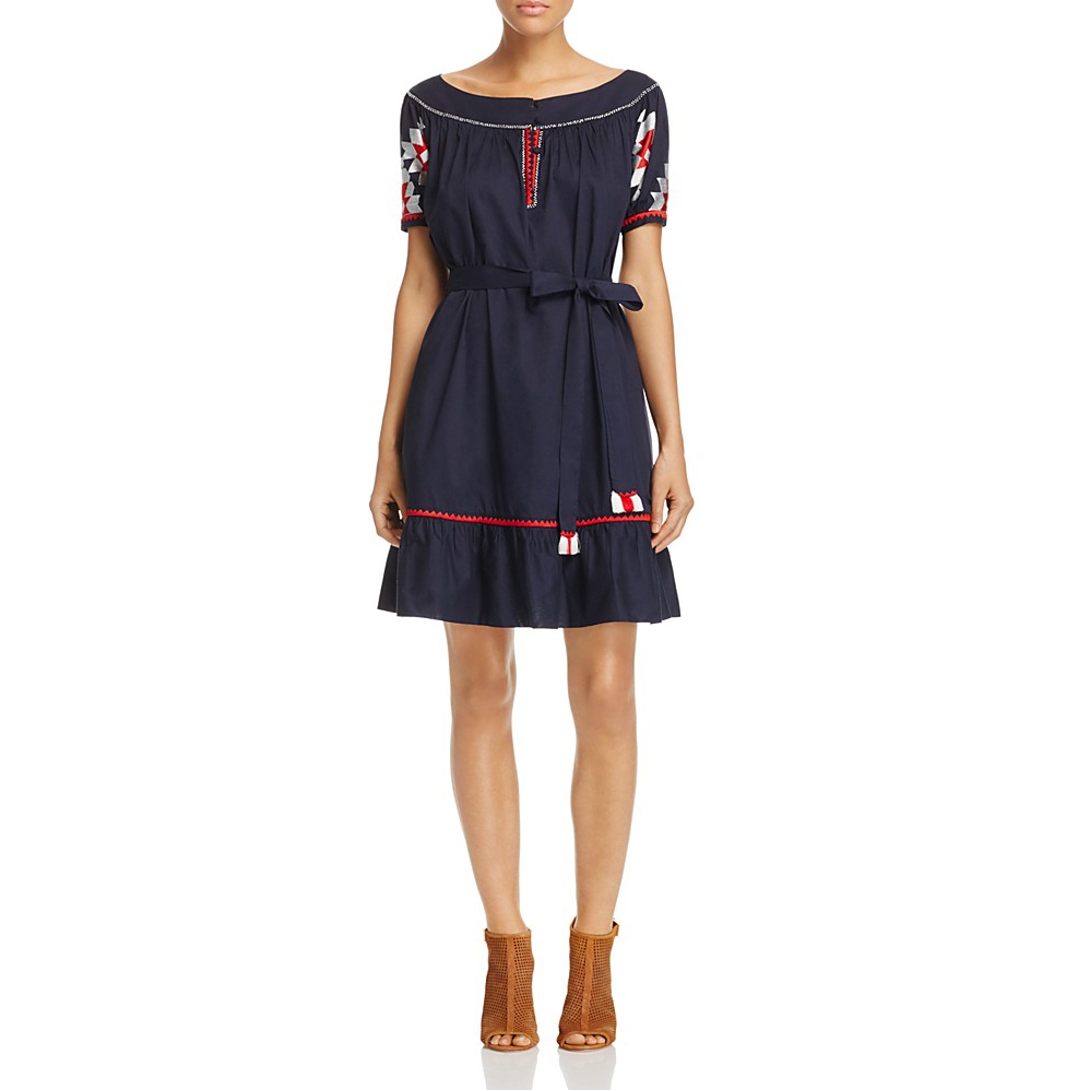 Tory Burch Alicia Embroidered Cotton Voile Dress