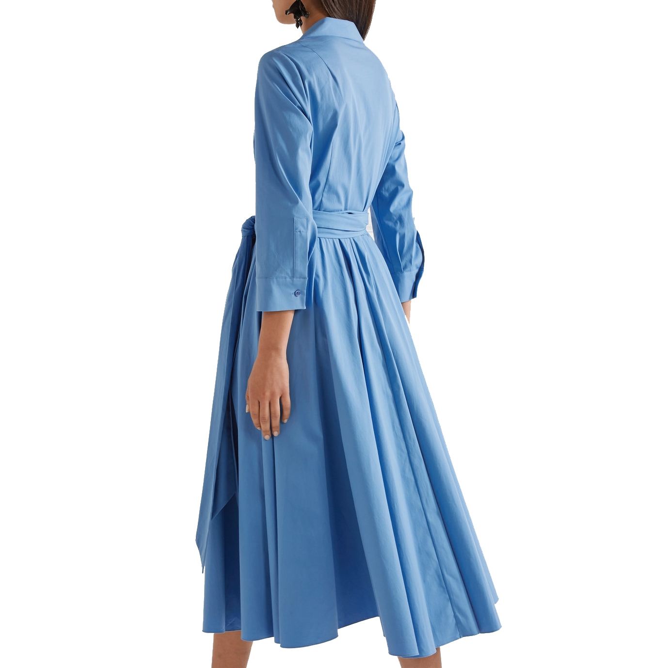 Michael Kors Collection Stretch Cotton Poplin Wrap Dress – evaChic