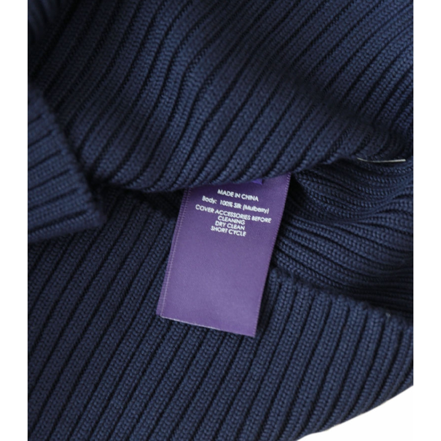 Ralph Lauren Collection Button Shoulder Silk Knit Top