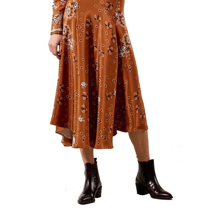 Vanessa Bruno Humeyra Wallflower Long Silk Skirt
