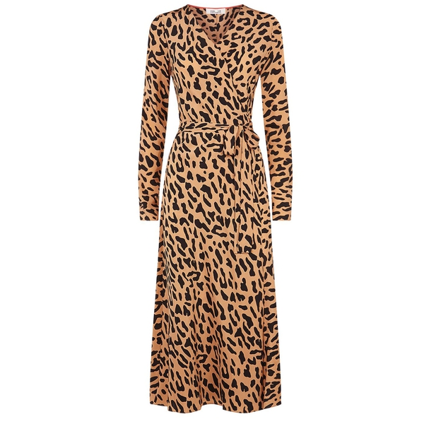 Diane von Furstenberg Leopard Print Midi Silk Wrap Dress – evaChic
