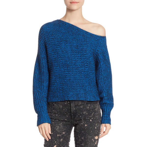 T by Alexander Wang Chunky One-Shoulder SweaterT by Alexander Wang Chunky One-Shoulder Sweater