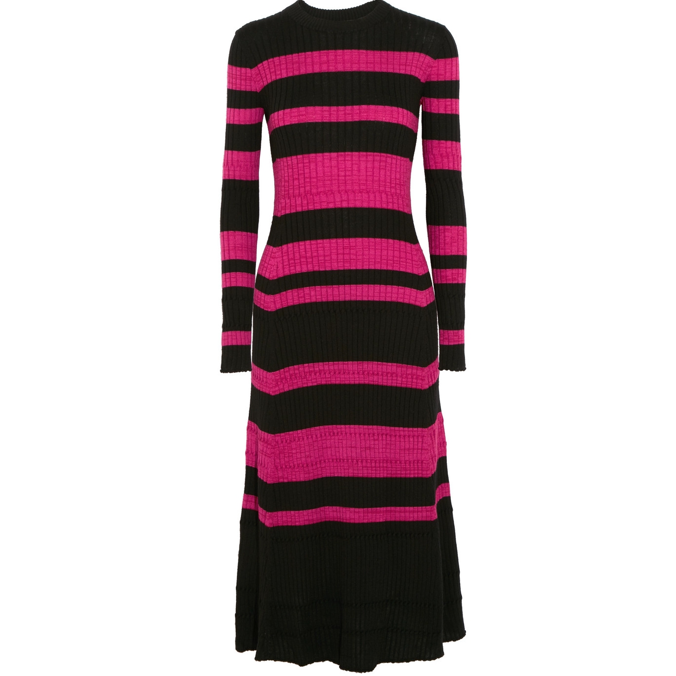 Proenza Schouler Striped Knit Long-Sleeve Midi Dress – evaChic