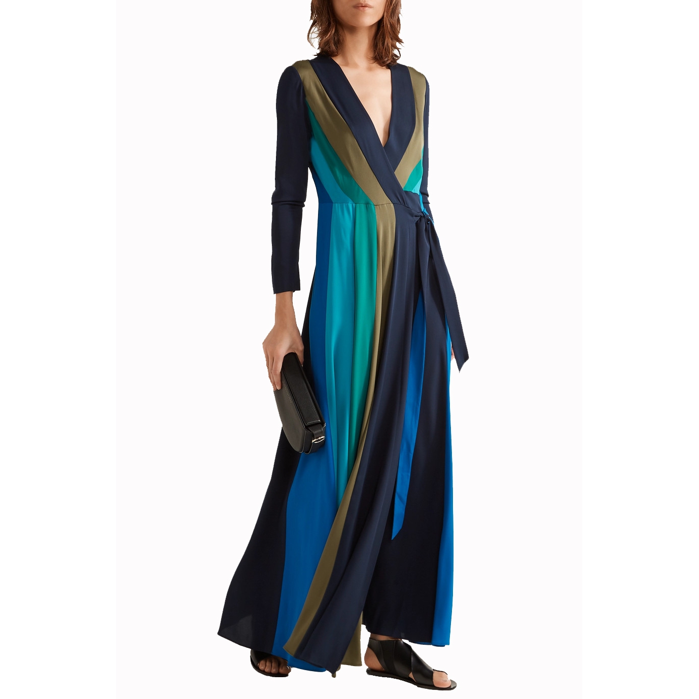 DVF Avianna Evergreen green maxi satin dress new 2 | Satin dresses, New  dress, Green maxi