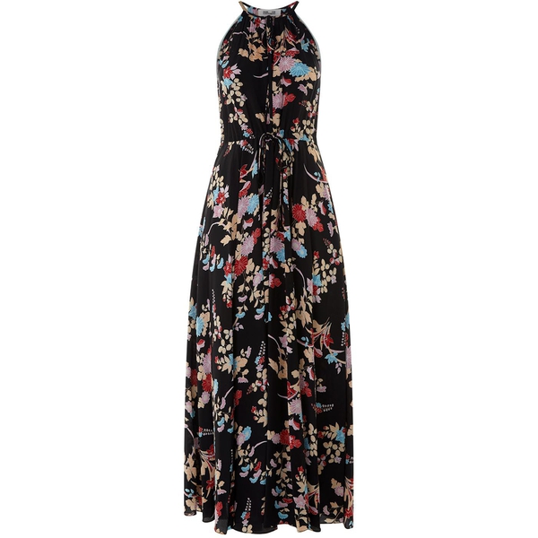 Diane von Furstenberg Floral Halterneck Silk Dress – evaChic