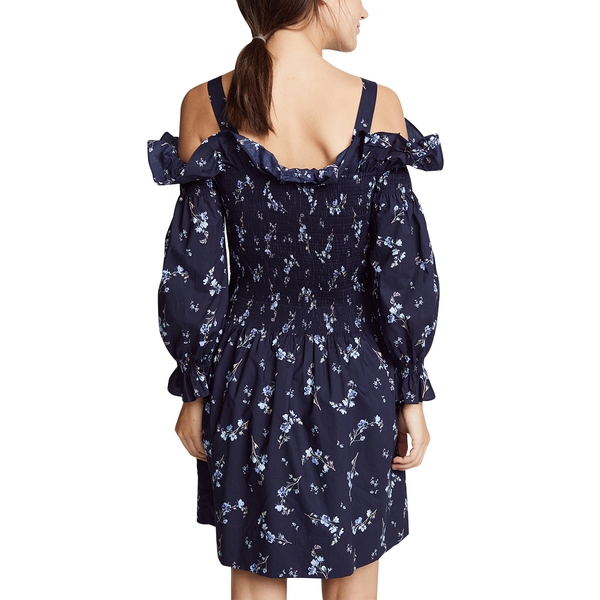 Rebecca Taylor Francine Floral Cold-Shoulder Dress – evaChic
