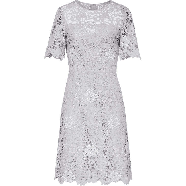 Reiss Lina Sequined Lace Mini Dress – evaChic