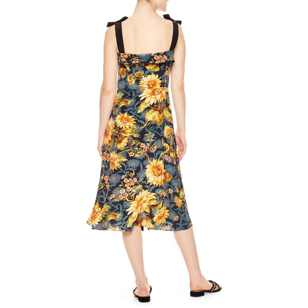 Sandro Sunset Silk Floral Print Dress