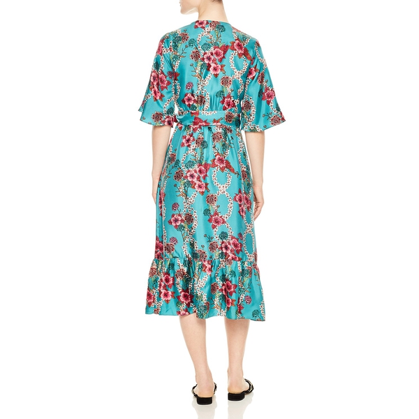 Sandro Tinca Floral-Print Silk Midi Wrap Dress – evaChic