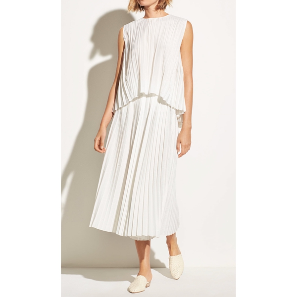 [30% extra off] Vince Pleated Crinkled Shell Sleeveless Top – evaChic