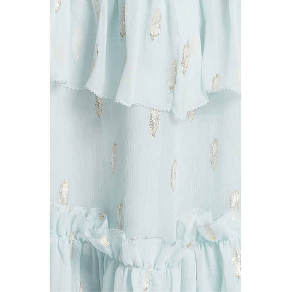 Rebecca Taylor Tiered Ruffle Fil Coupé Silk-Blend Dress – evaChic
