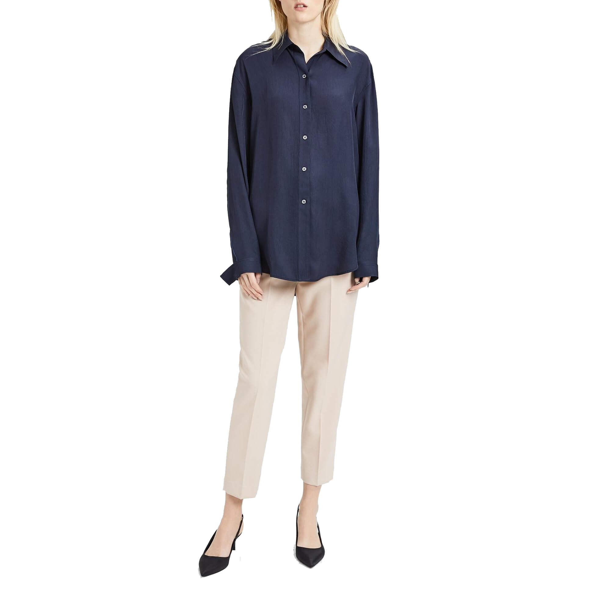 Theory Weekender Button Down Blouse