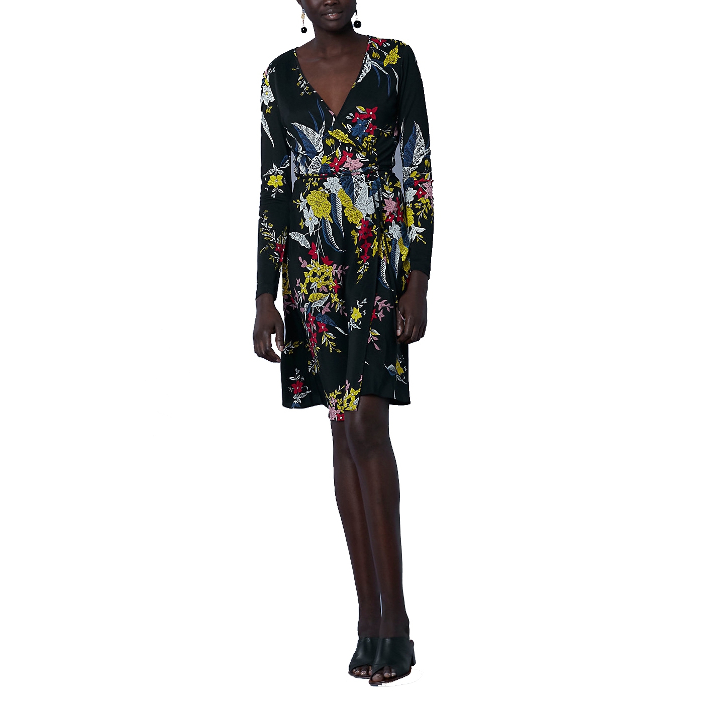 Diane von Furstenberg Camden Floral Long-Sleeve Wrap Dress