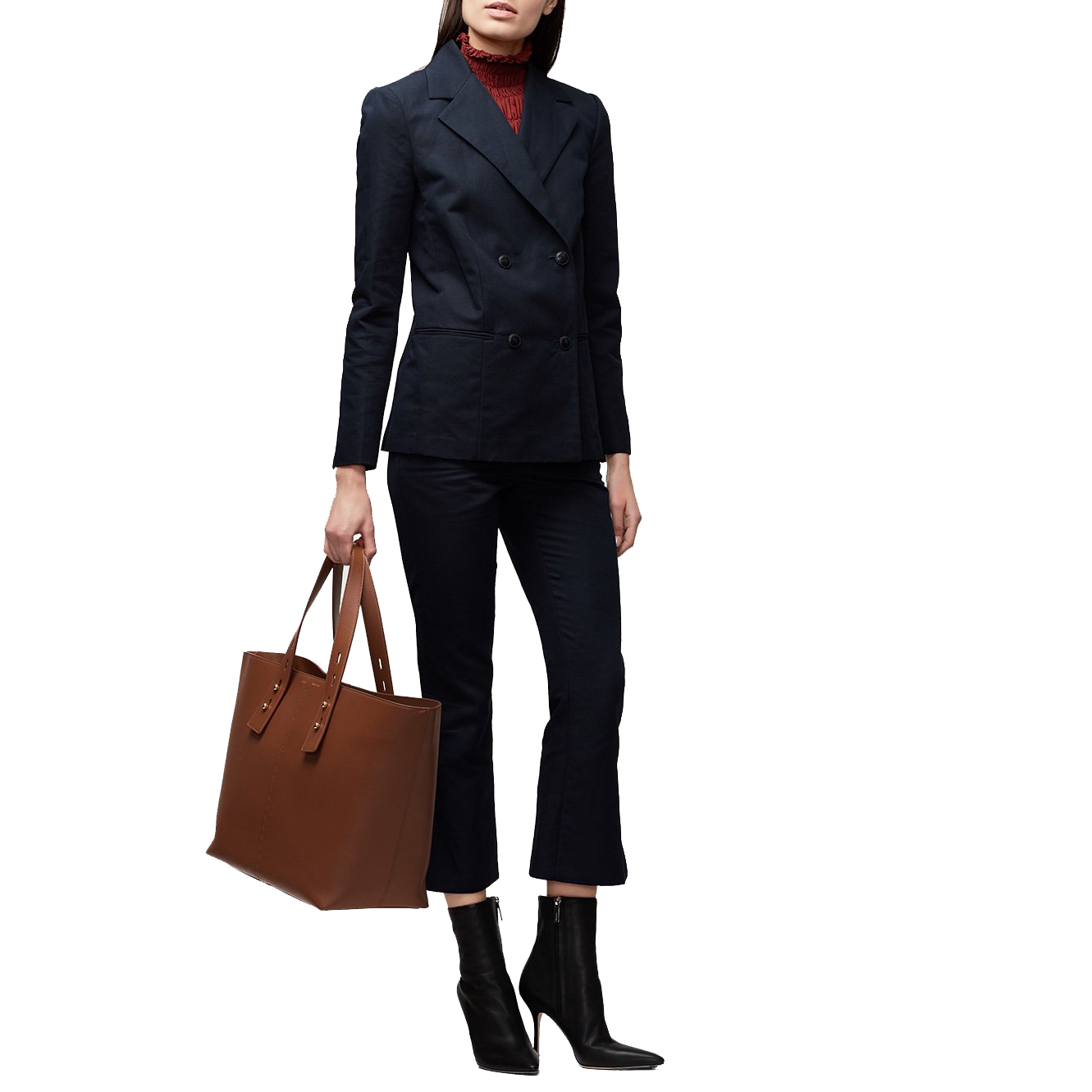 Side Slits With Button Cropped Pants main image 1