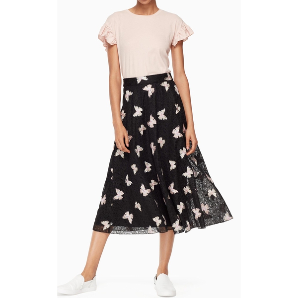 Kate Spade Butterfly Embroidered Midi Skirt – evaChic