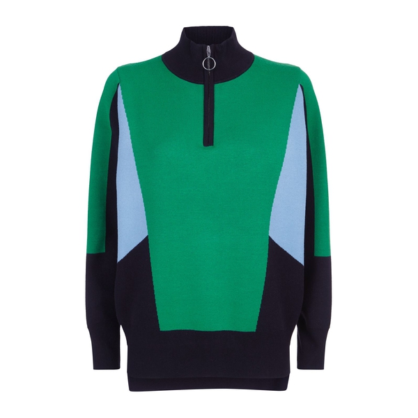 sandro zip sweater