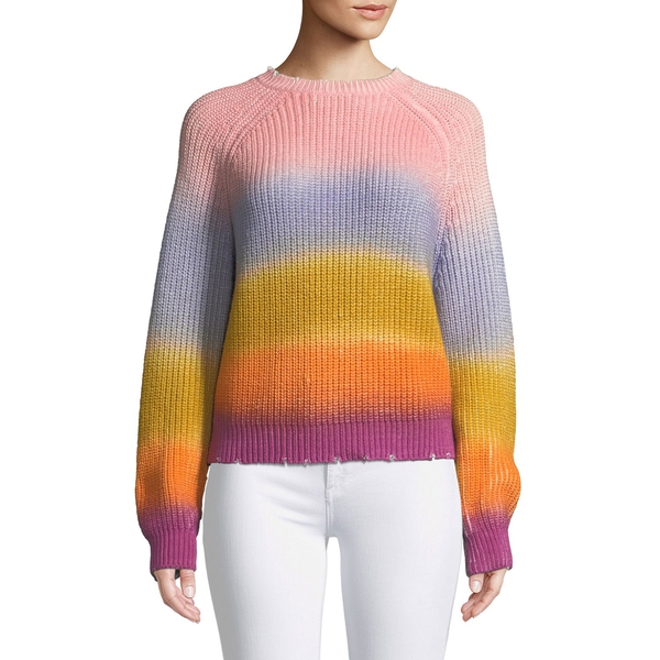 Zadig& Voltaire Kary Long-Sleeve Rainbow Gradient Sweater