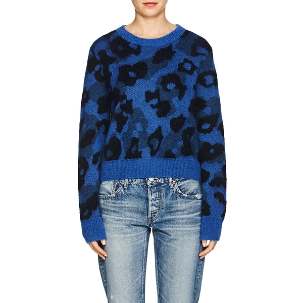 Rag & Bone Leopard-Print Mohair-Blend Sweater
