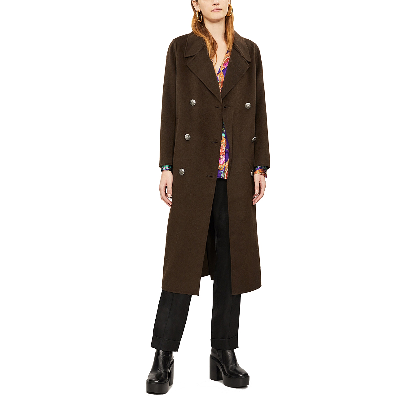 The Kooples Double-Breasted Wool Coat
